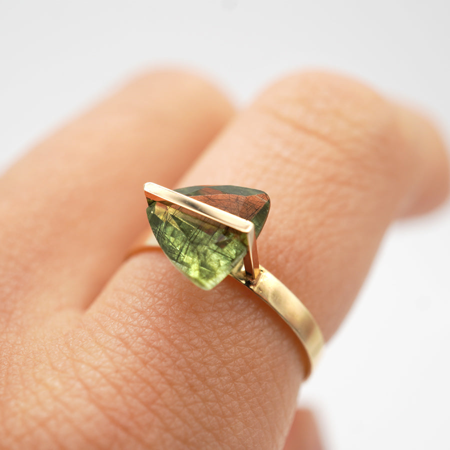 BAND RING RUTIL PERIDOT#3844