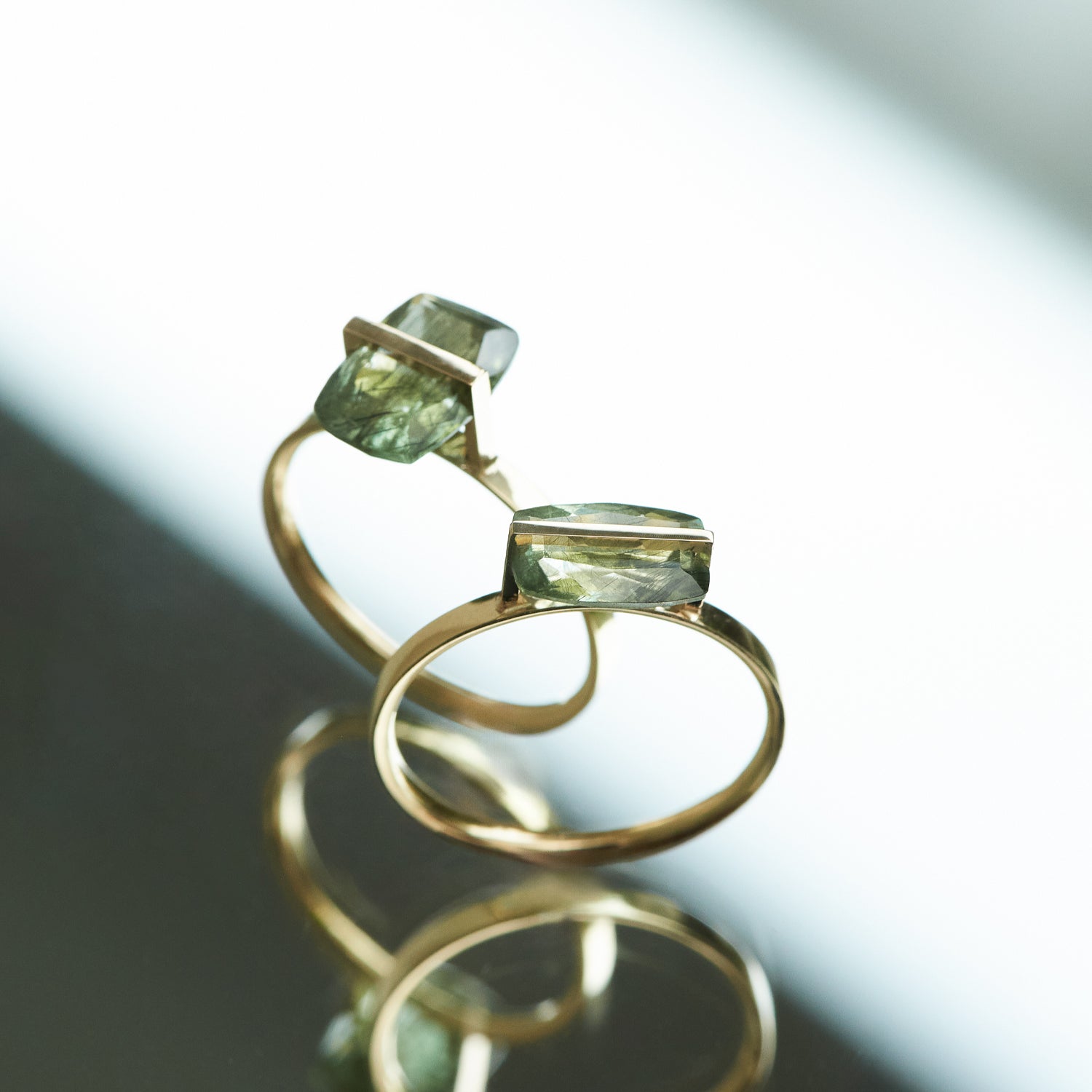 BAND RING RUTIL PERIDOT#3914