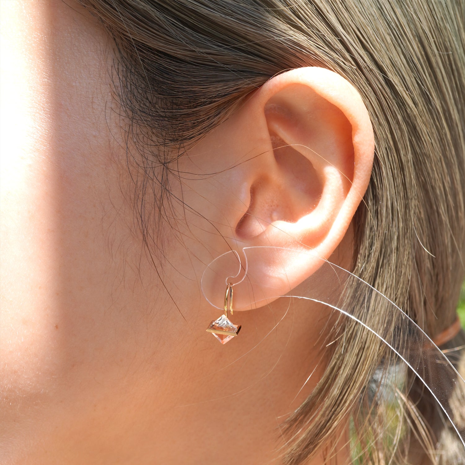 BAND EARRING QUARTZ #3840