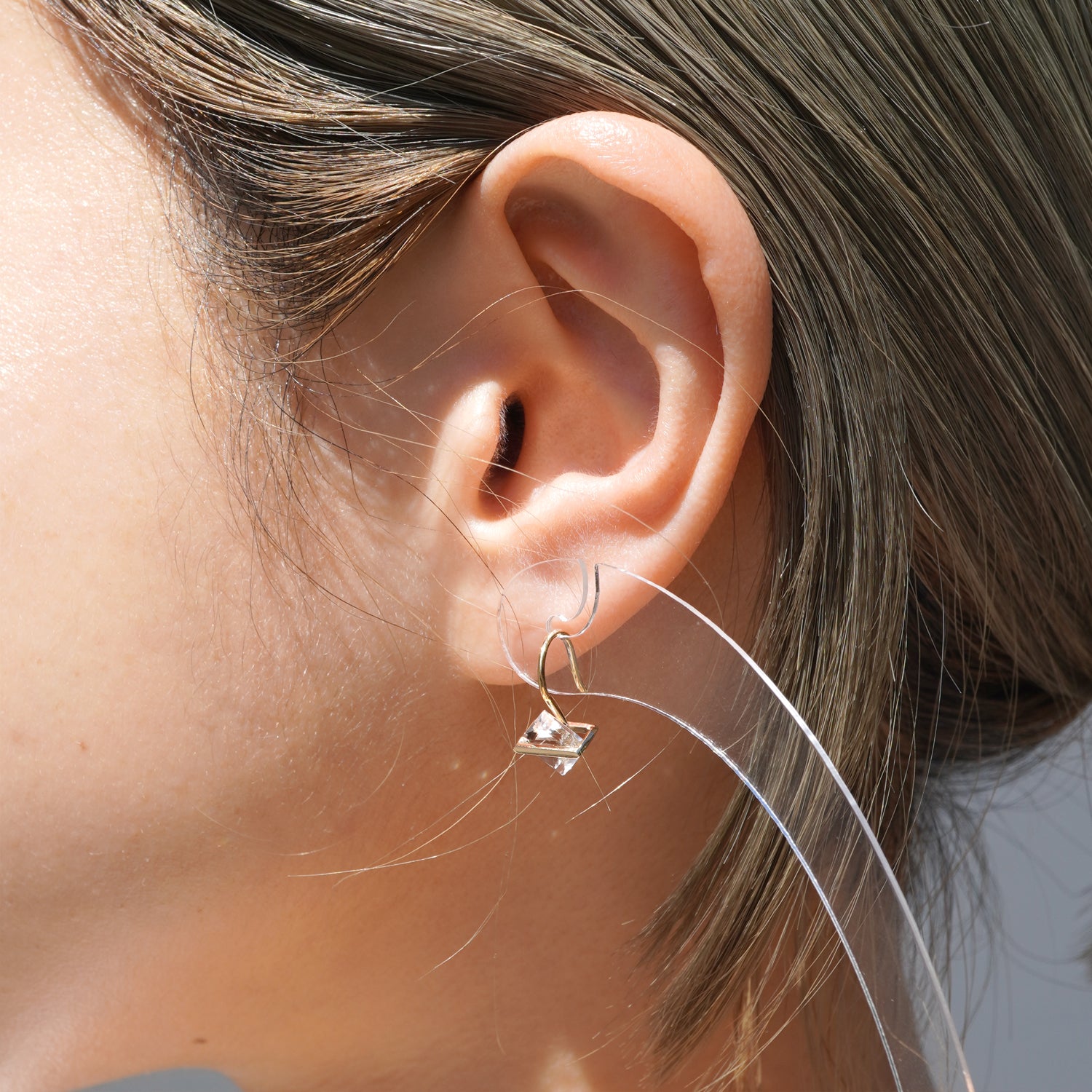 BAND EARRING QUARTZ #3840