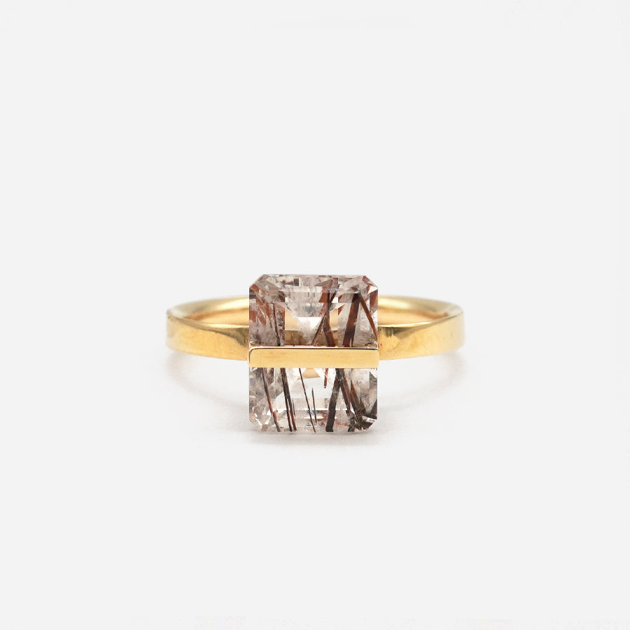 BAND RING RED RUTIL QUARTZ #3367