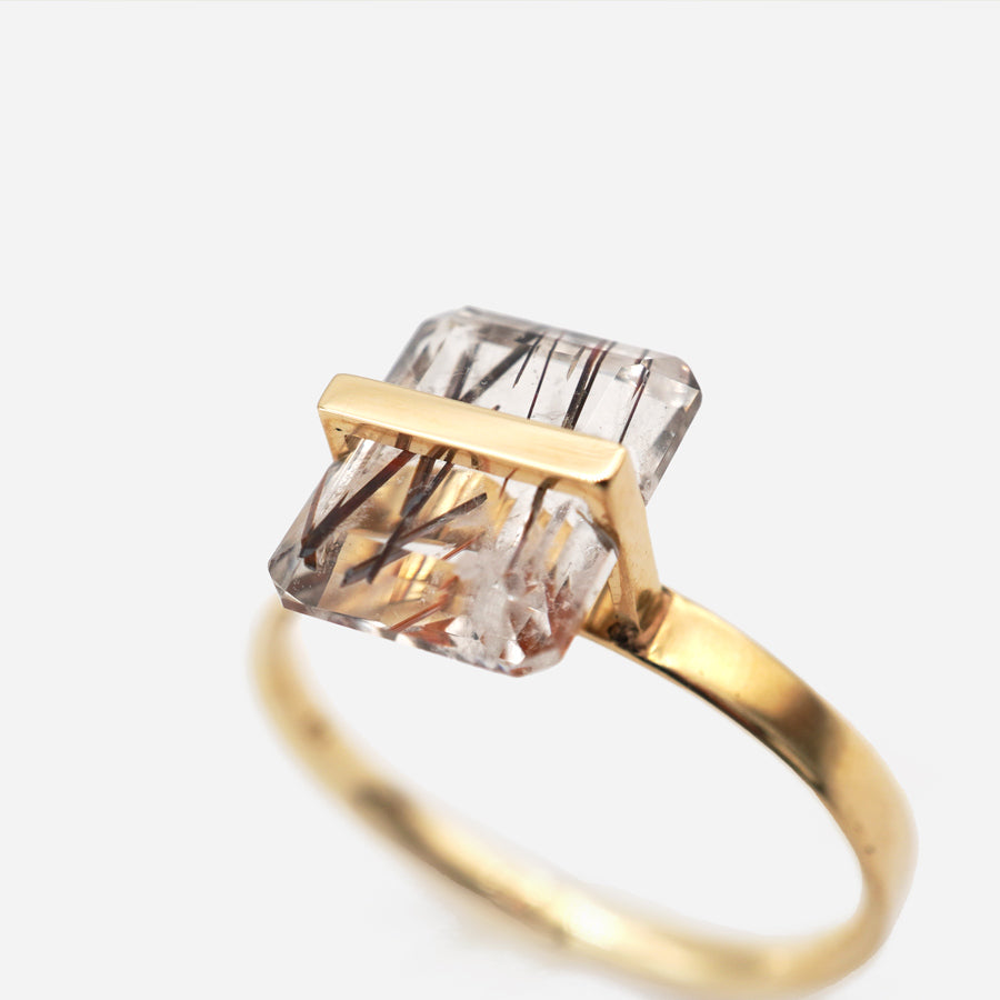 BAND RING RED RUTIL QUARTZ #3367