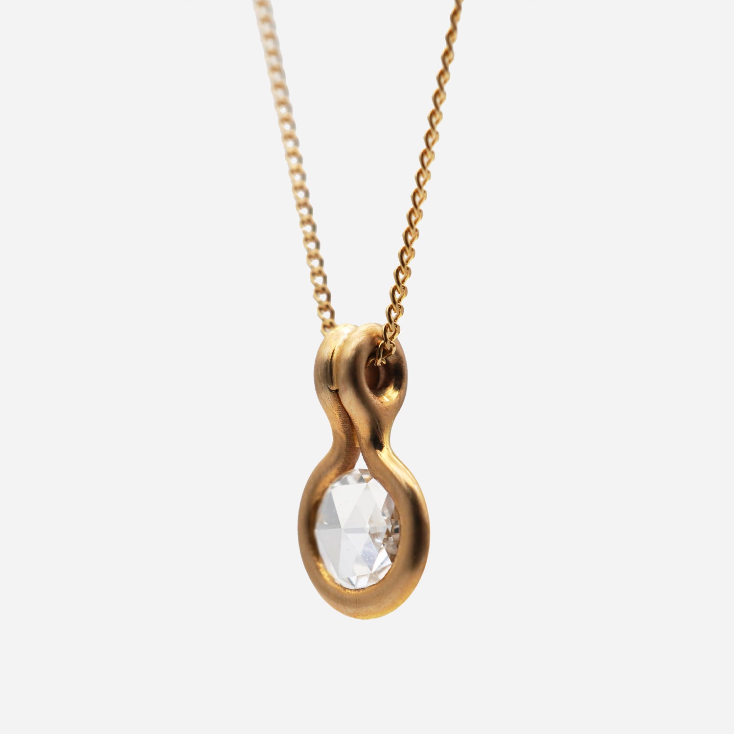 ROUND DIAMOND NECKLACE 4mm #3776