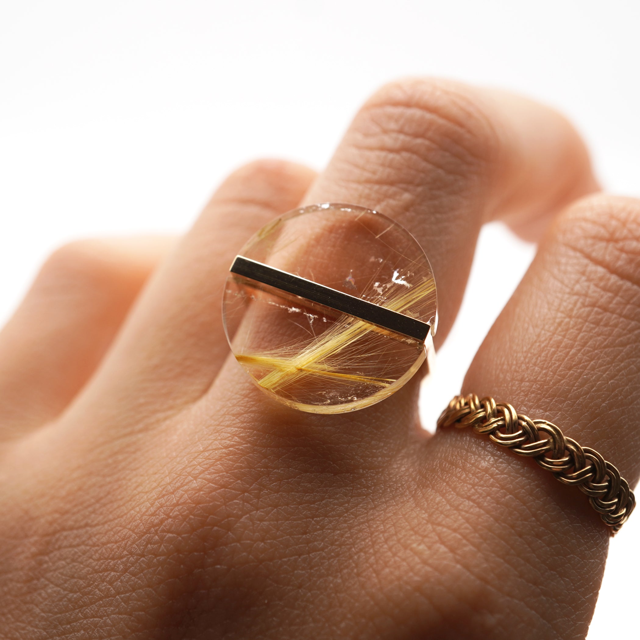 SLICE RING RUTILQUARTZ#3727