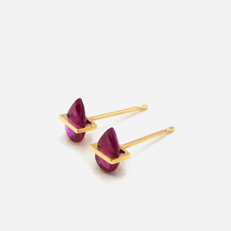 BAND EARRINGS RUBY #4189