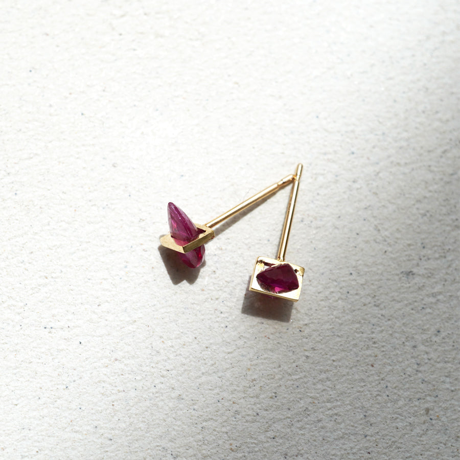 BAND EARRINGS RUBY #4189