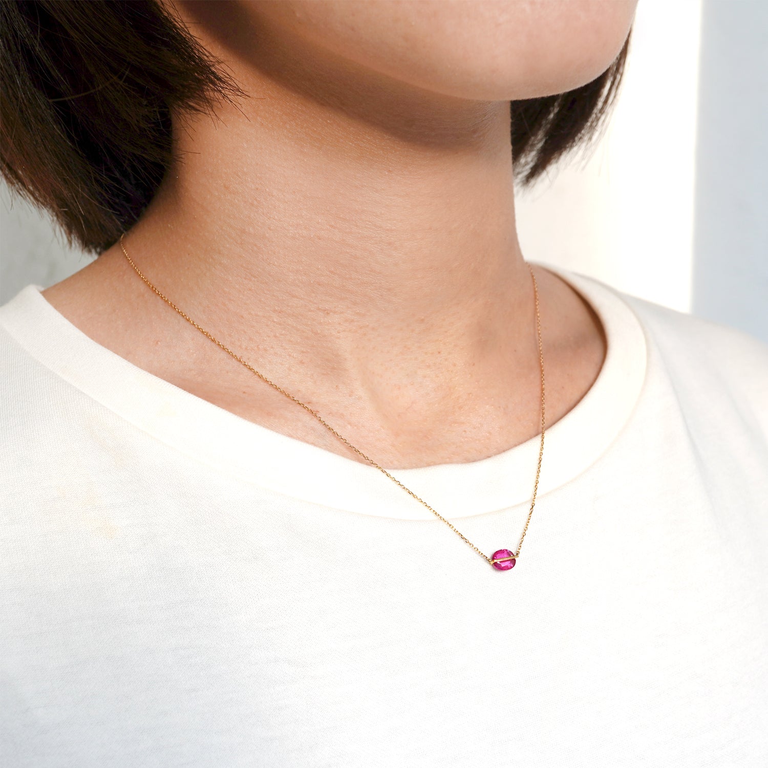 BAND NECKLACE RUBY #2137