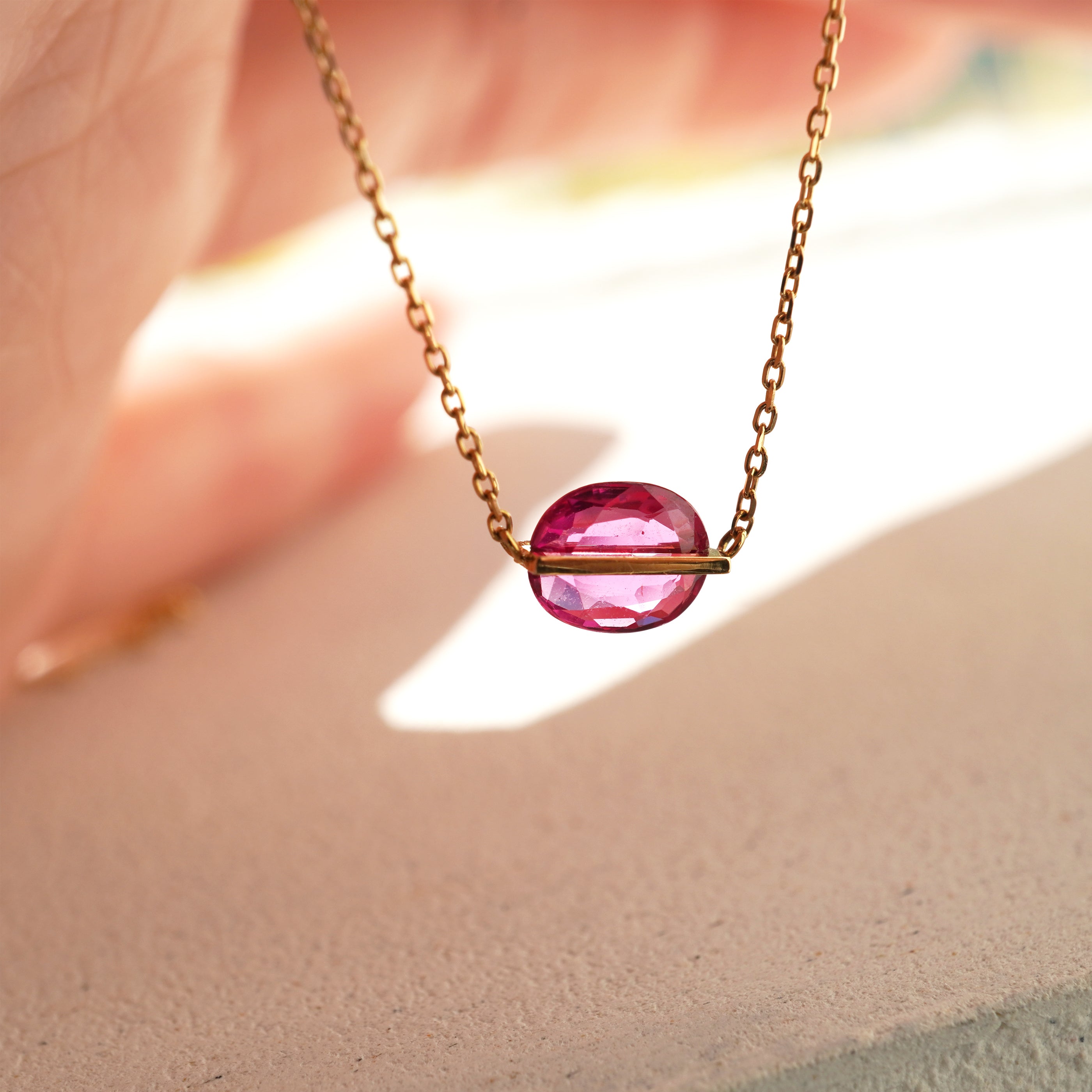 BAND NECKLACE RUBY #2137