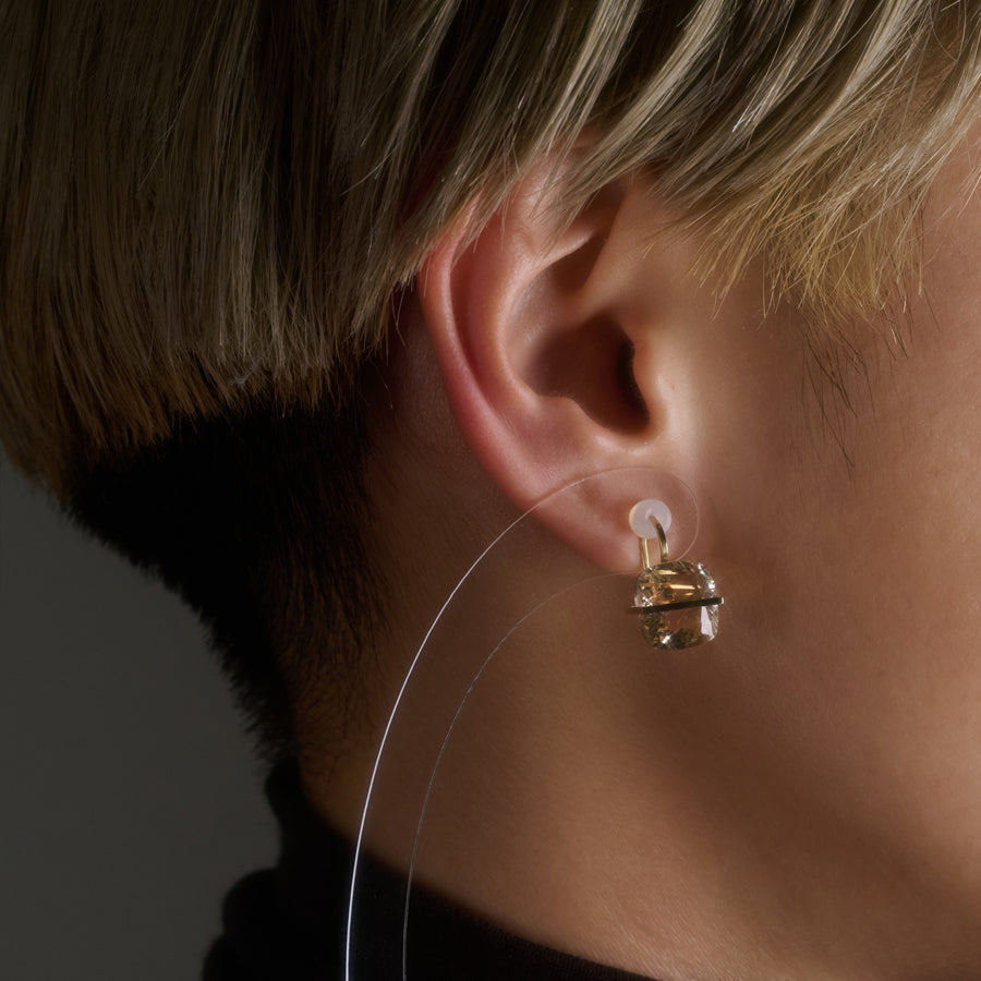 BAND EARRINGS RUTIL QUARTZ #3906