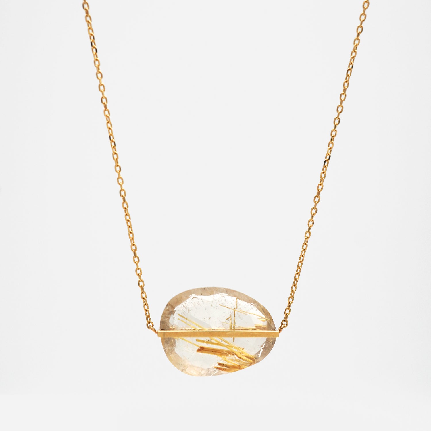 BAND NECKLACE RUTILELATED QUARTZ #2721