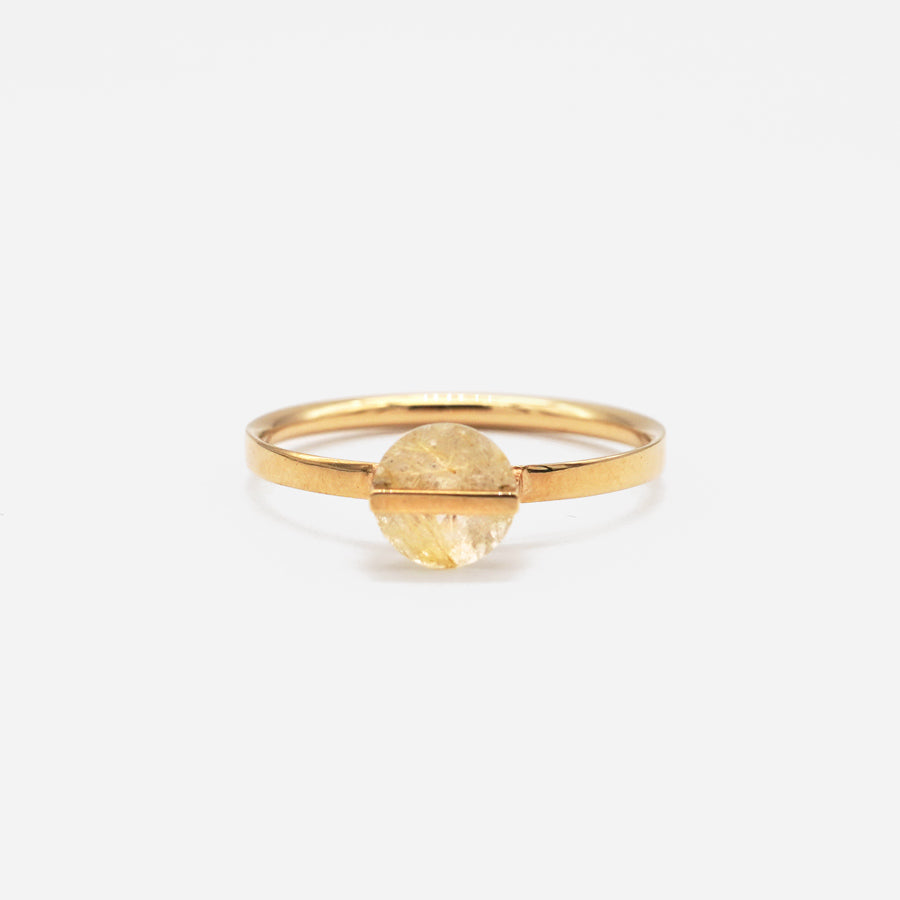 BAND RING RUTILELATED QUARTZ #2603