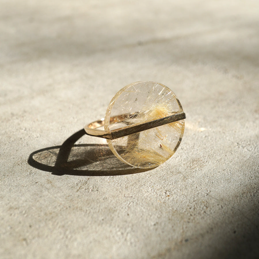 SLICE RING RUTILQUARTZ#4063