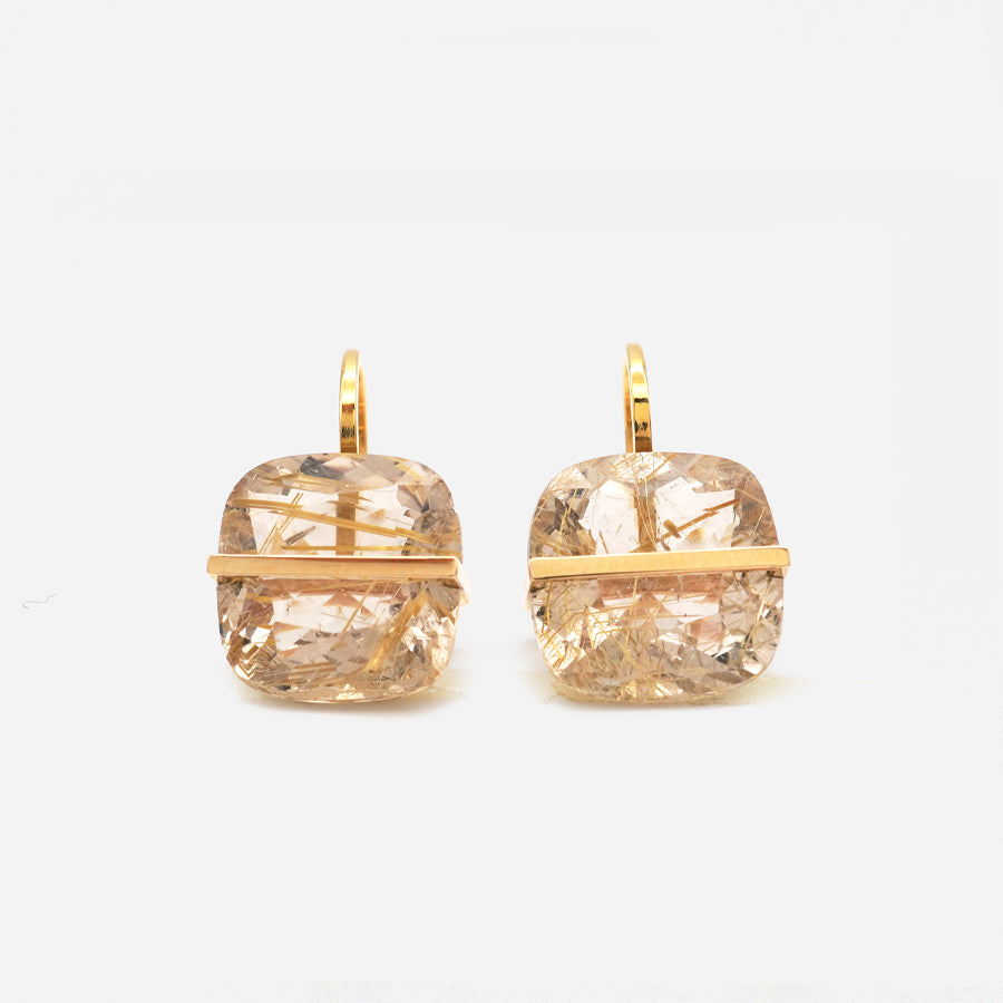 BAND EARRINGS RUTIL QUARTZ #3906