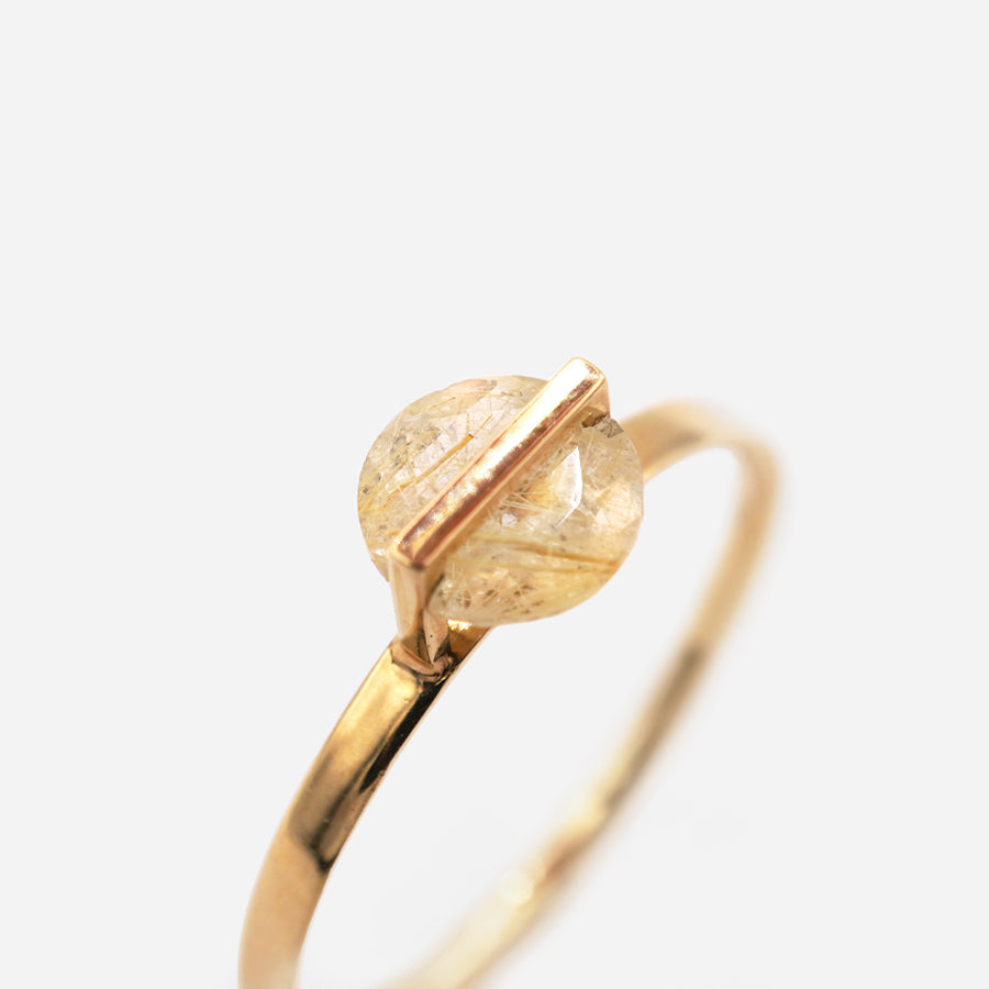 BAND RING RUTILELATED QUARTZ #2603