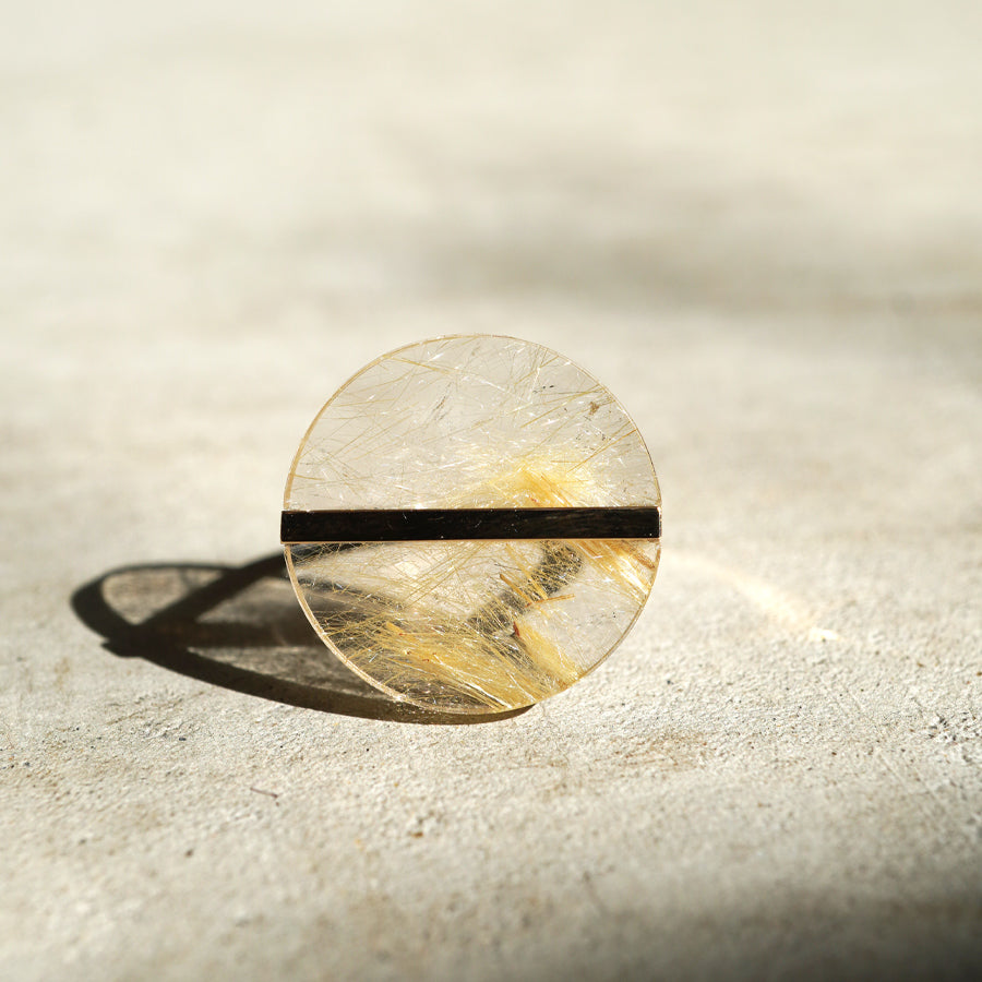 SLICE RING RUTILQUARTZ#4063