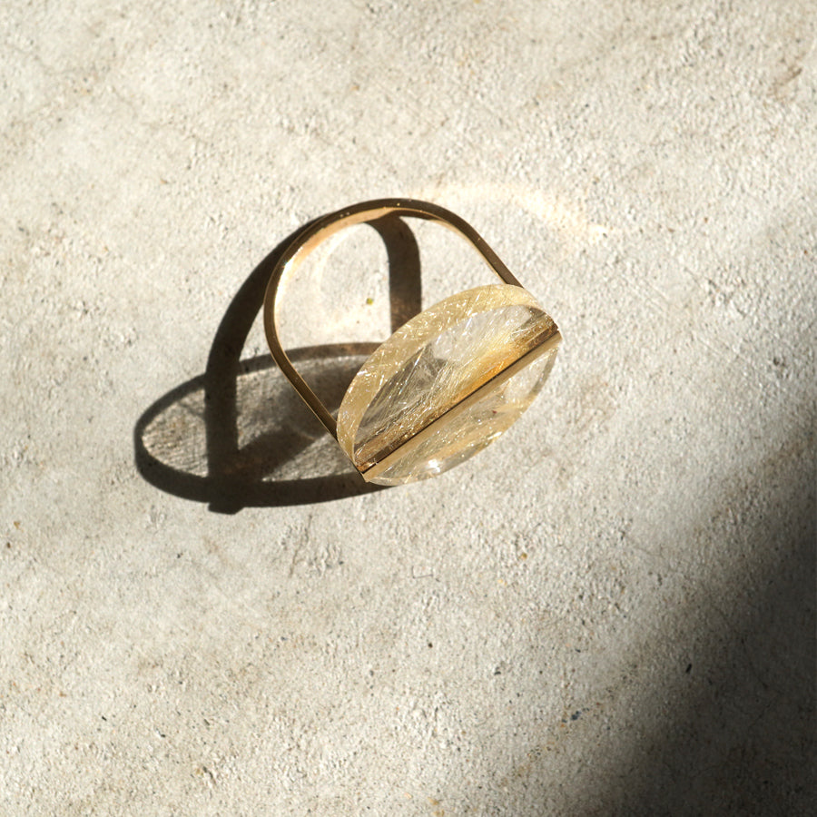 SLICE RING RUTILQUARTZ#4063