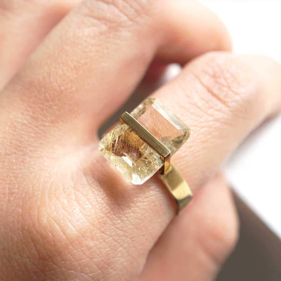 BAND RING RUTIL QUARTZ #3031