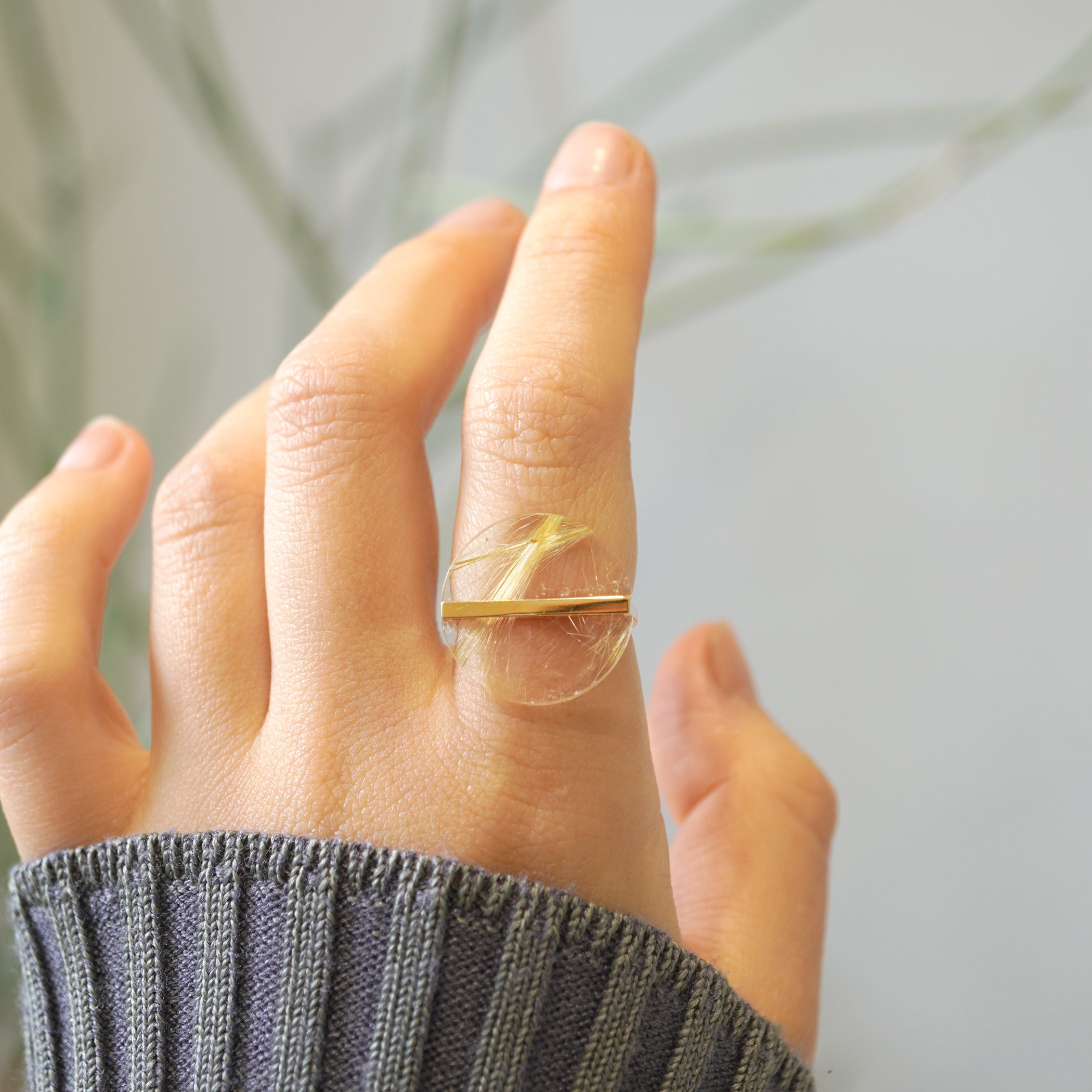 SLICE RING RUTILQUARTZ#3727