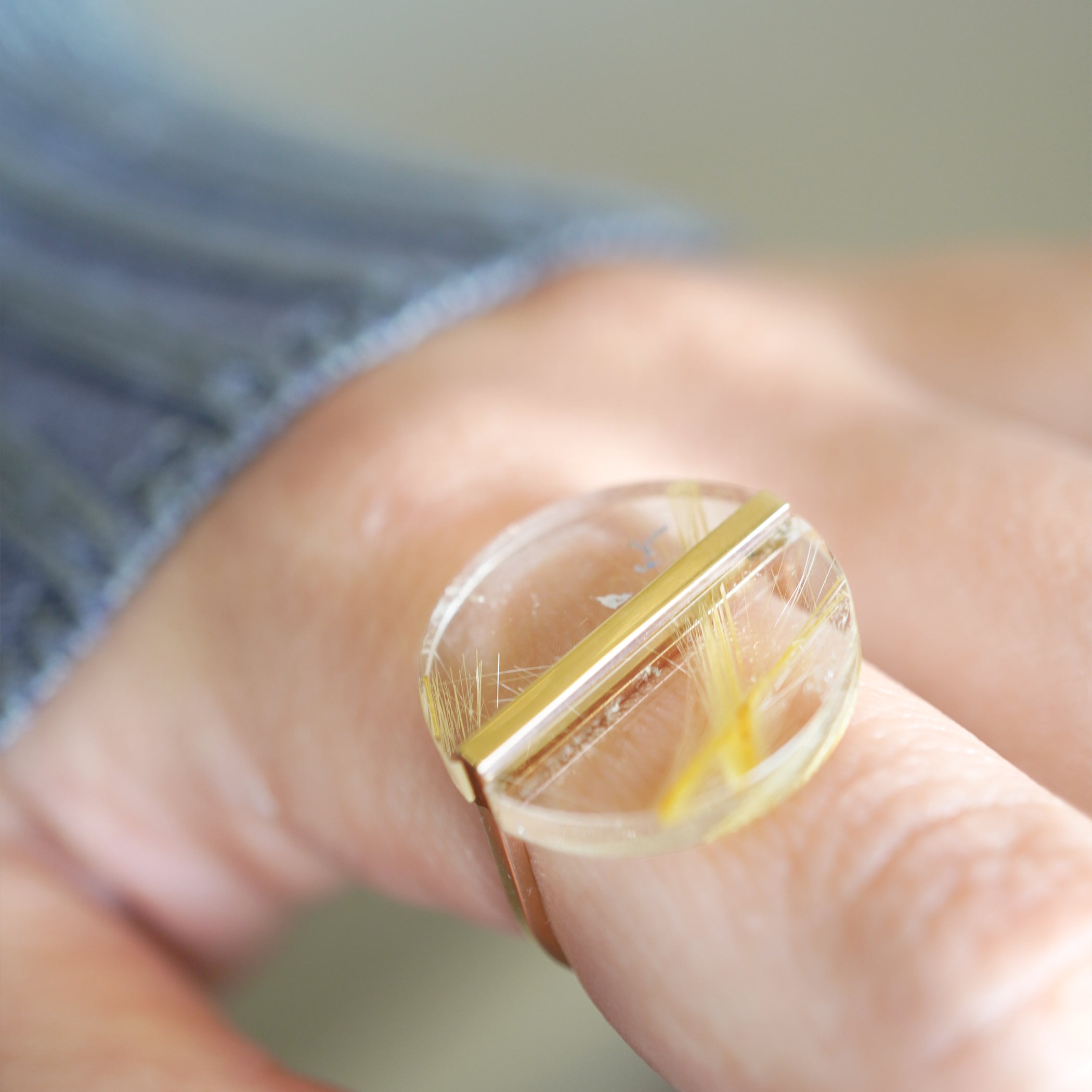 SLICE RING RUTILQUARTZ#3727