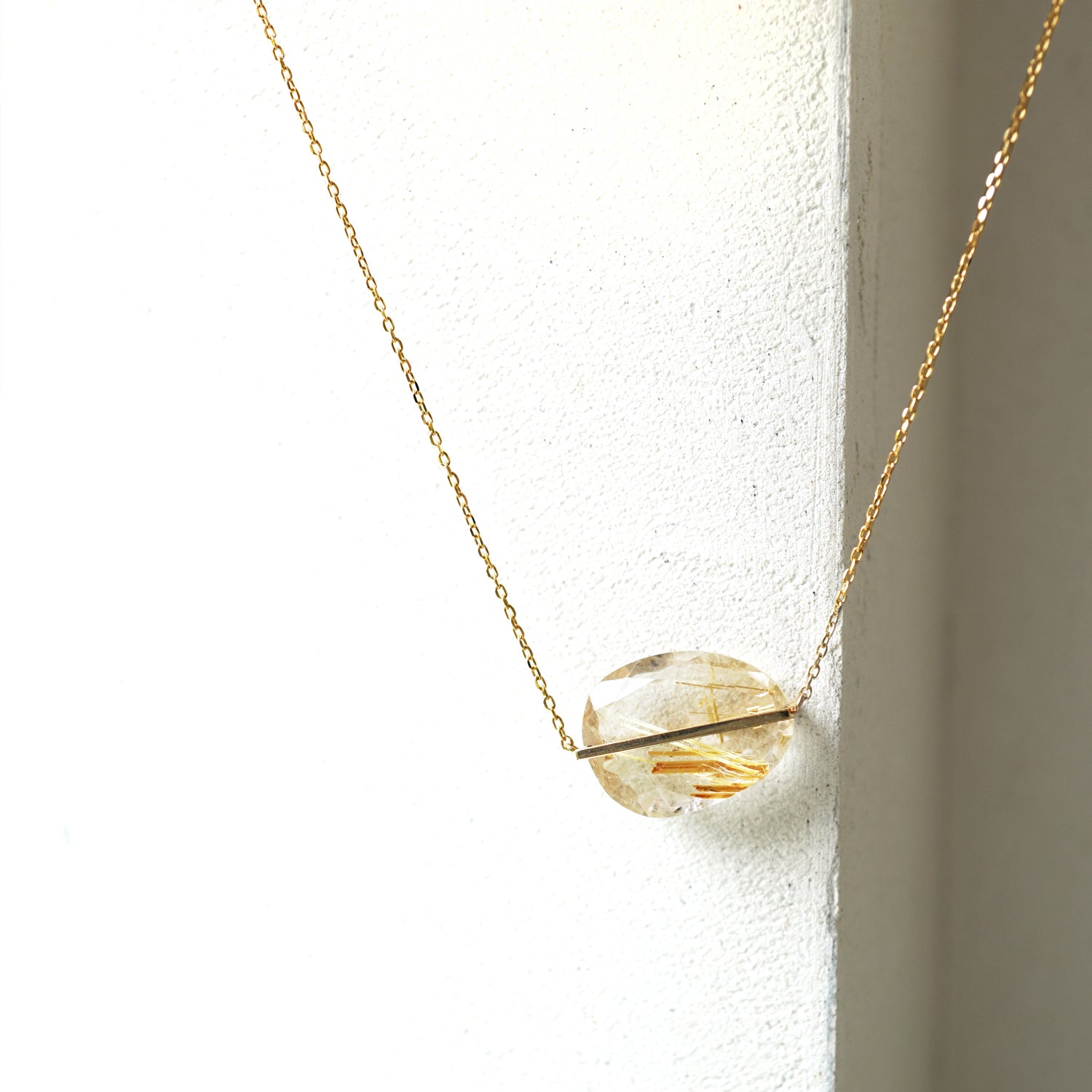 BAND NECKLACE RUTILELATED QUARTZ #2721