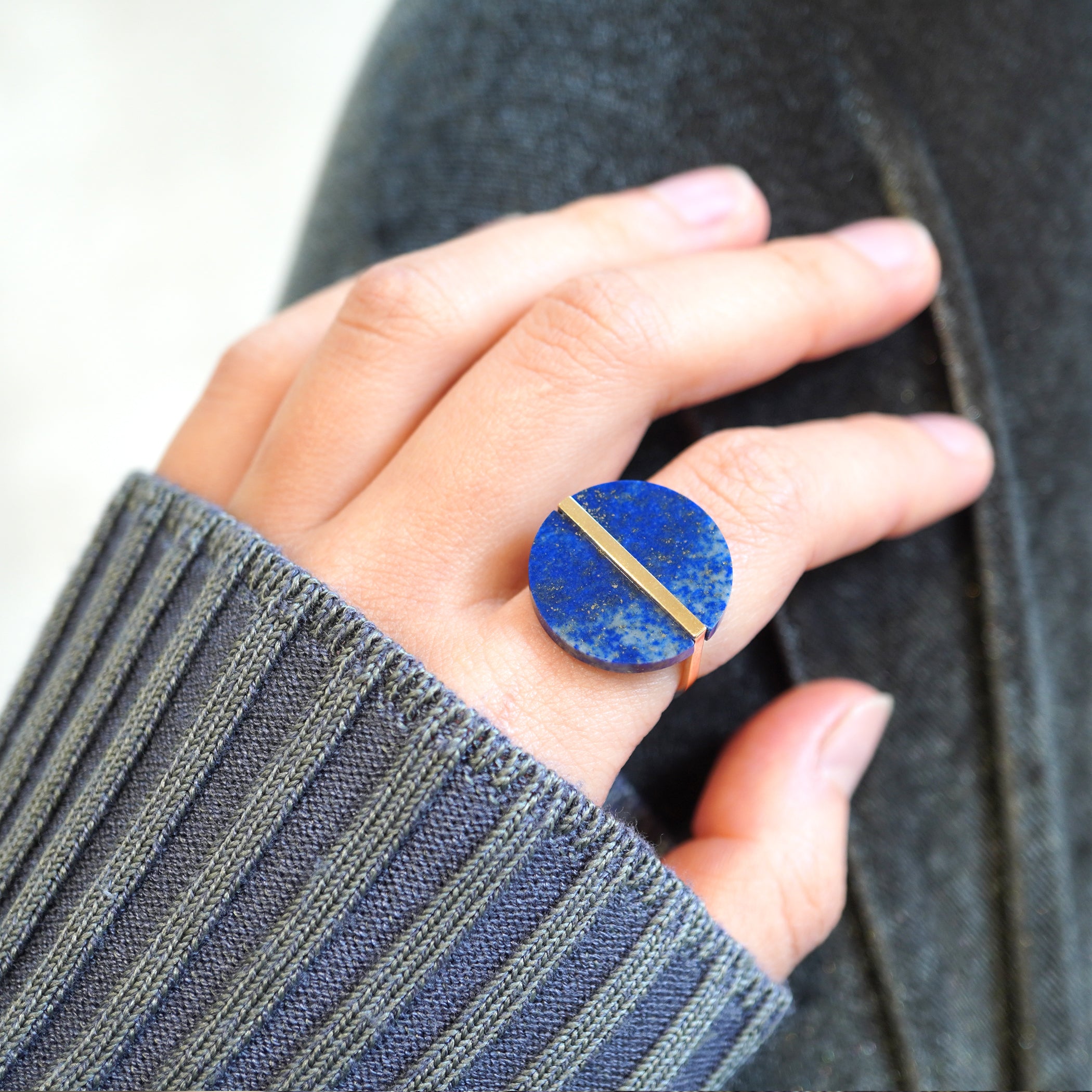 SLICE RING LAPIS LAZURI#3724