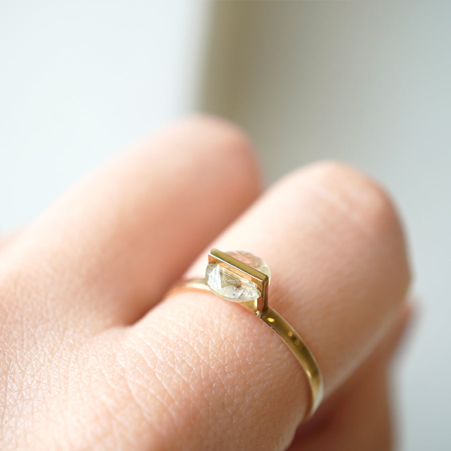 BAND RING RUTILELATED QUARTZ #2603