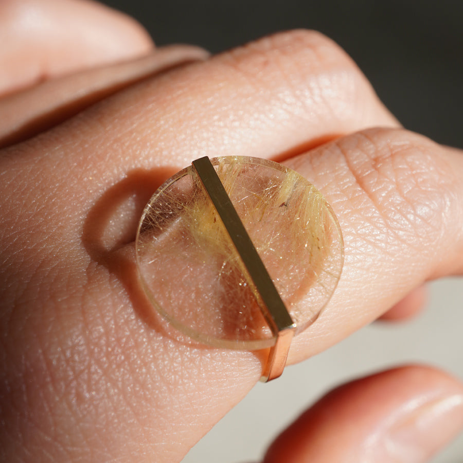 SLICE RING RUTILQUARTZ#4063