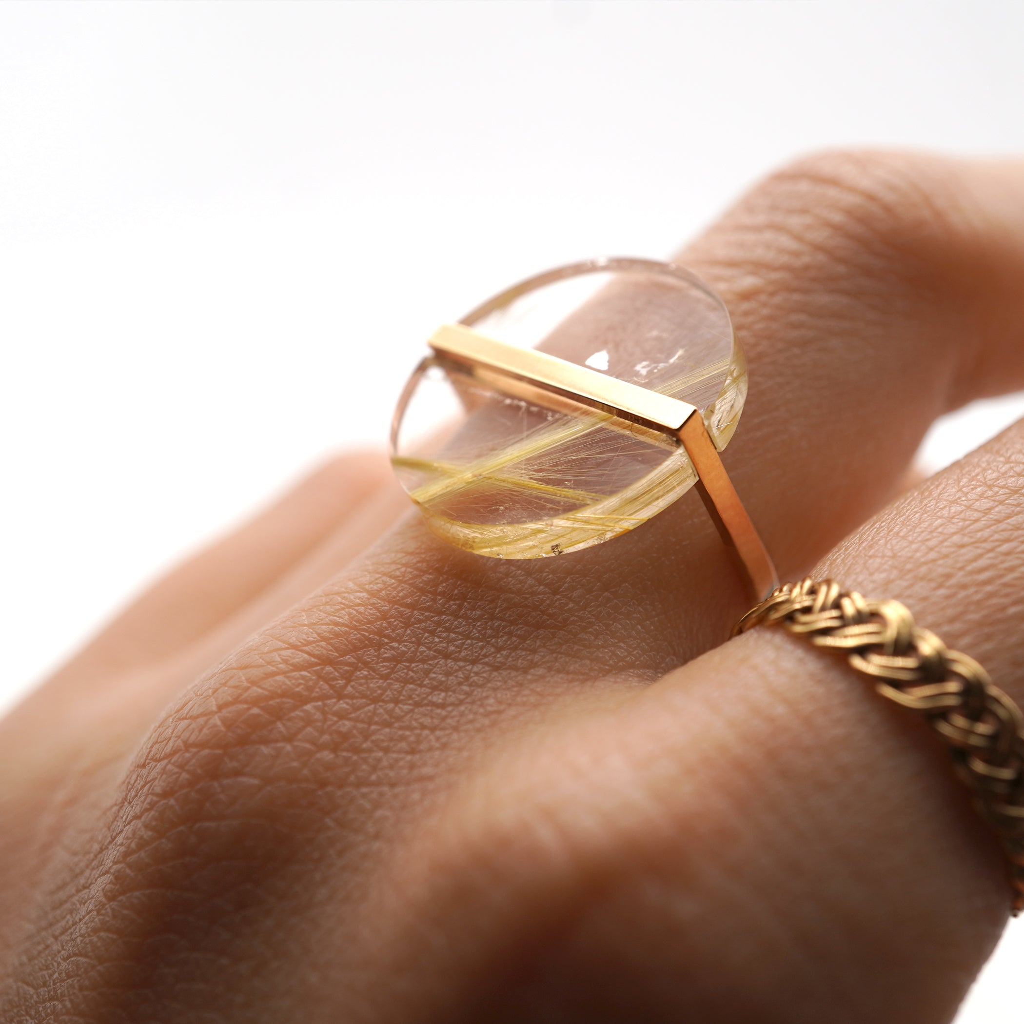 SLICE RING RUTILQUARTZ#3727