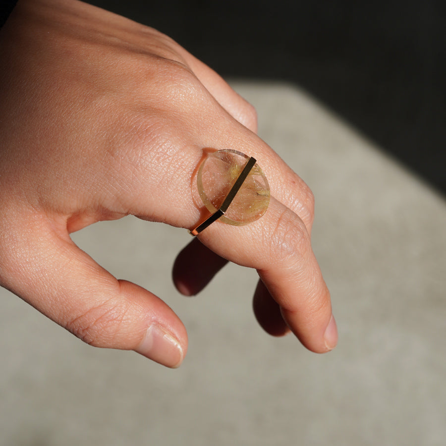 SLICE RING RUTILQUARTZ#4063