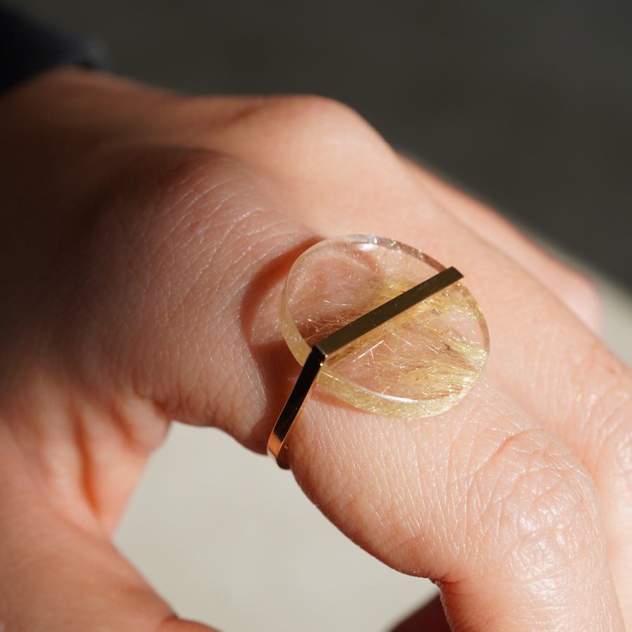 SLICE RING RUTILQUARTZ#4063