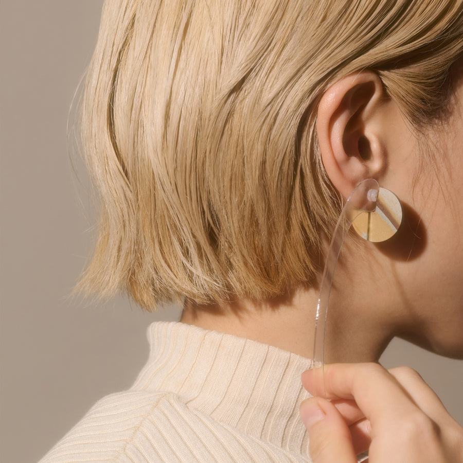 SLICE EARRINGS SANDSTONE#3055
