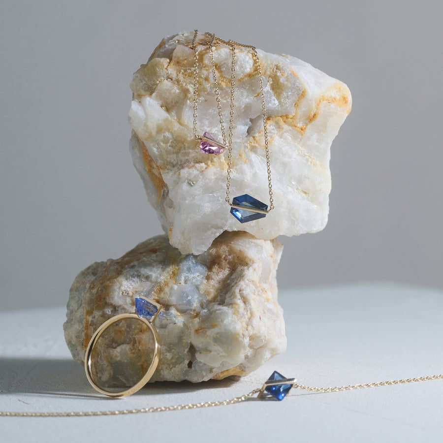 BAND NECKLACE SAPPHIRE #3942