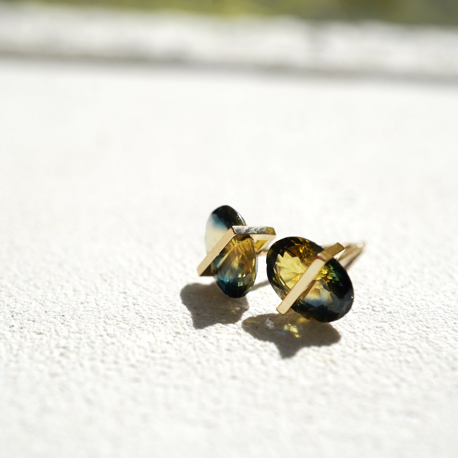 BAND EARRINGS SAPPHIRE #3829