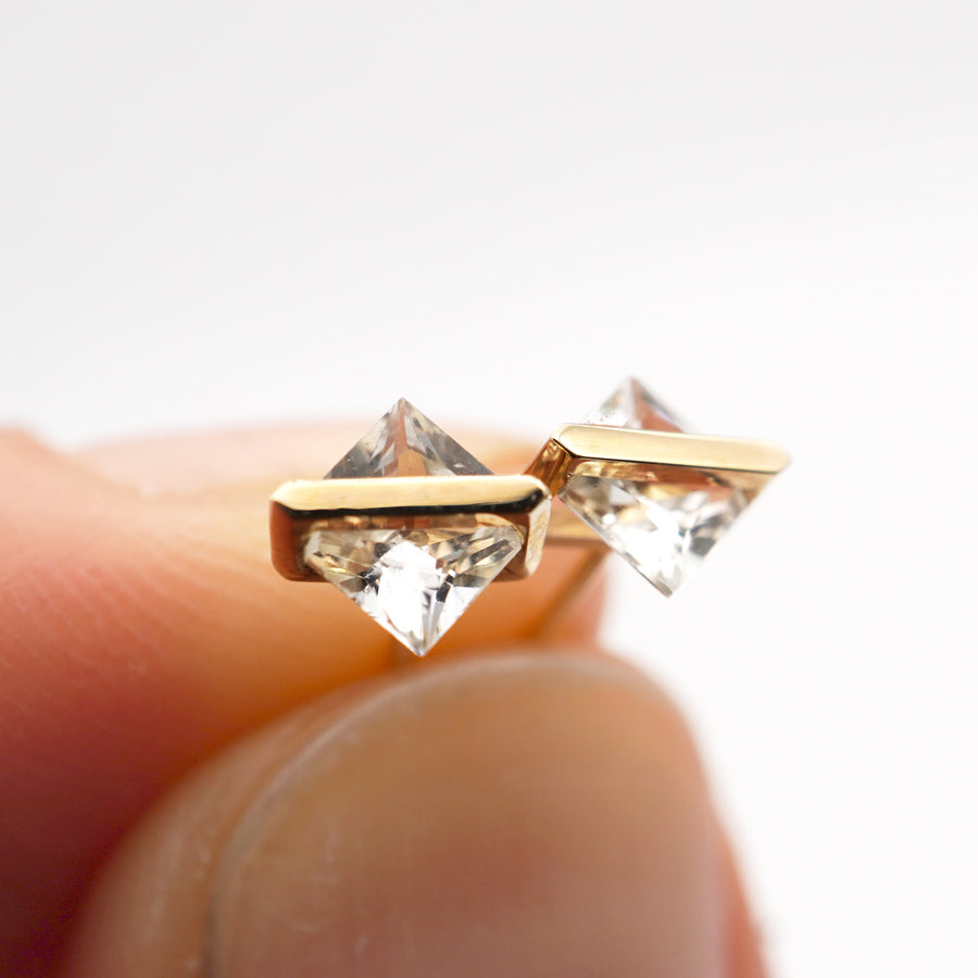 BAND EARRINGS SAPPHIRE #3953