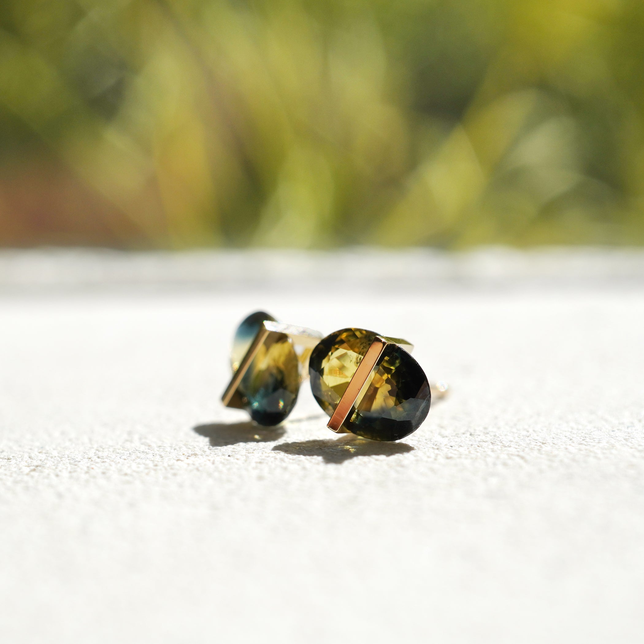 BAND EARRINGS SAPPHIRE #3829