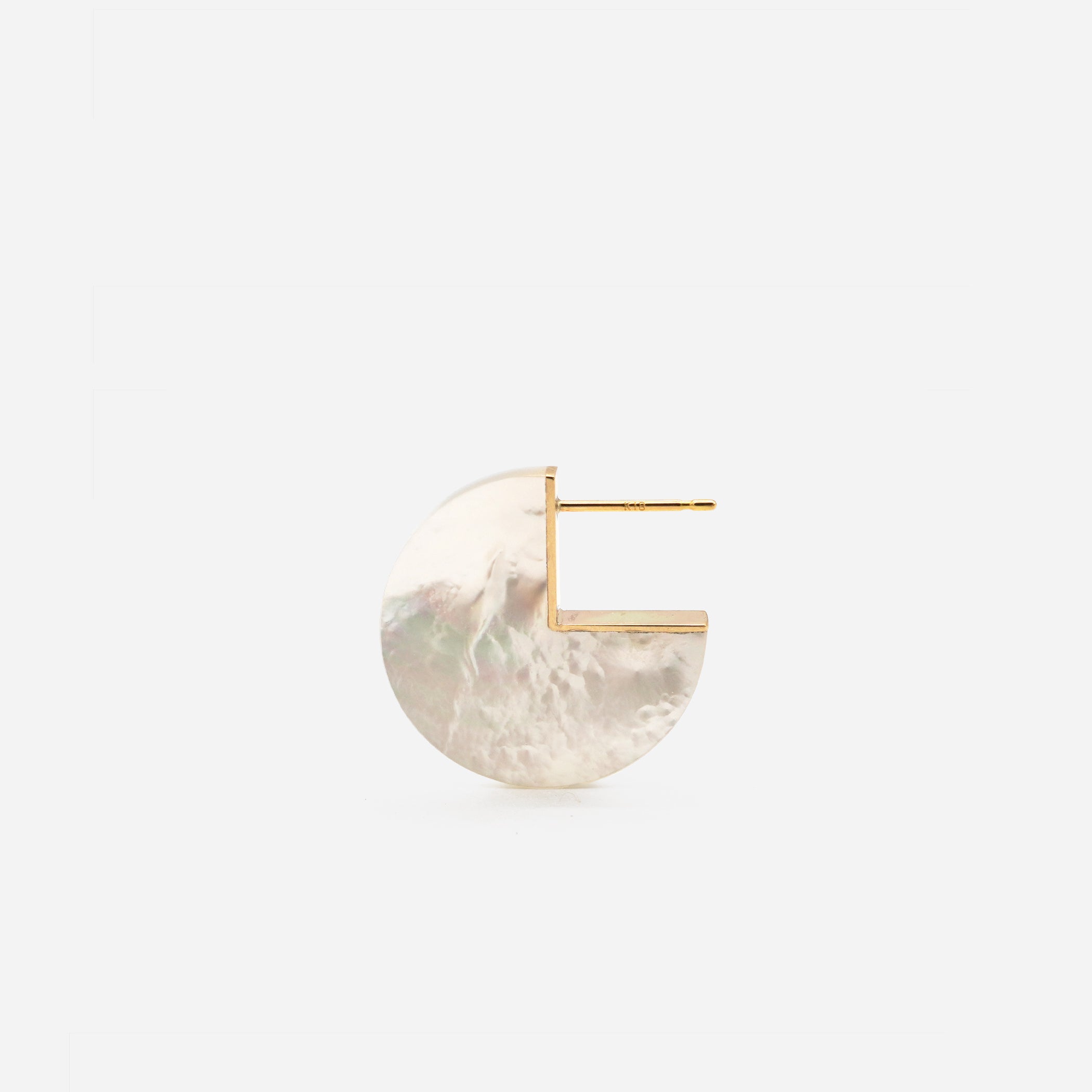 SLICE MINI EARRING SINGLE 白蝶貝#3401