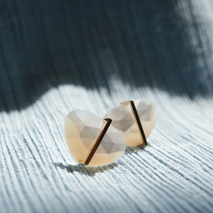 BAND EARRINGS MOTHER OF PEARL #3854