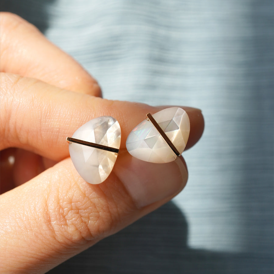 BAND EARRINGS MOTHER OF PEARL #3854