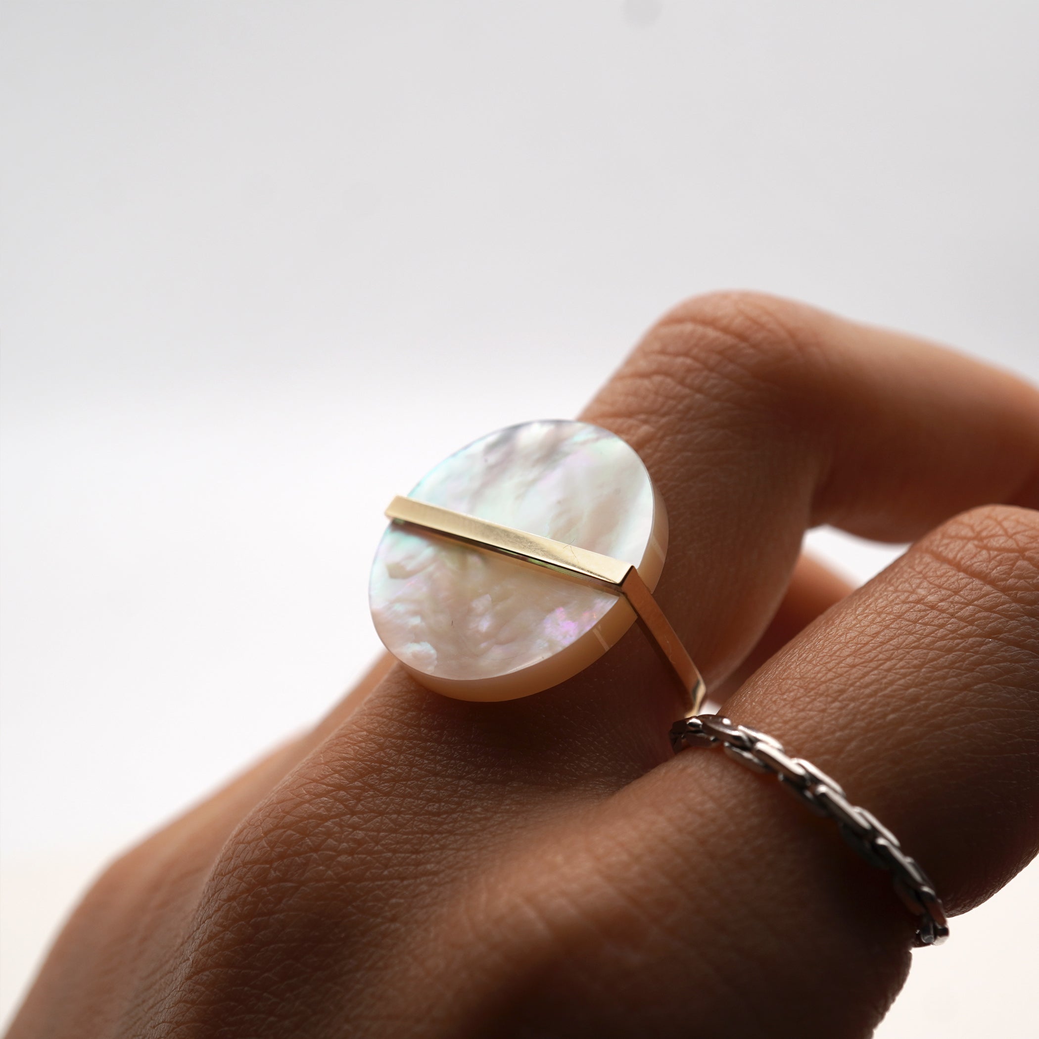 SLICE RING 白蝶貝#3663