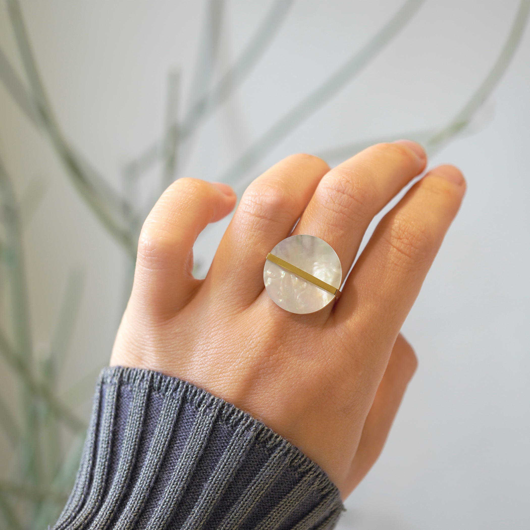 SLICE RING 白蝶貝#3663