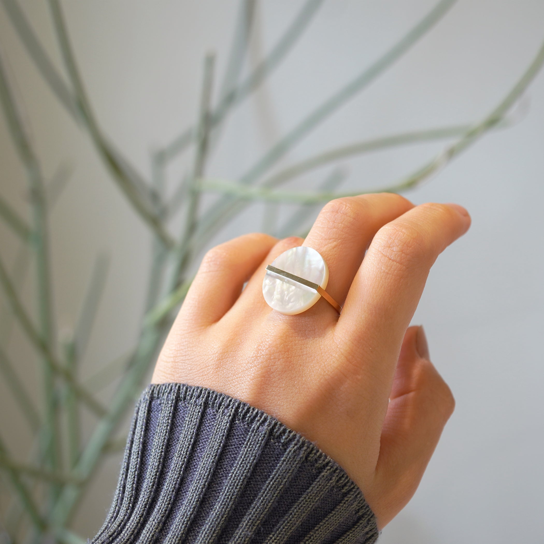 SLICE RING 白蝶貝#3663