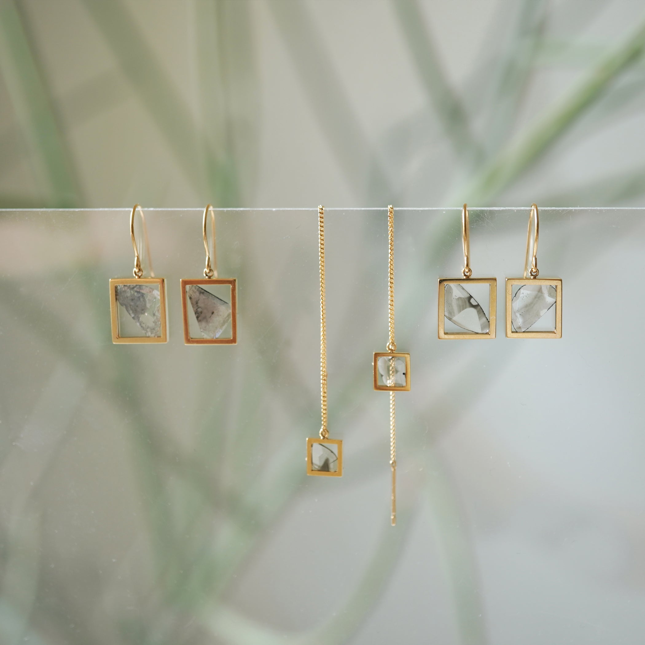 FRAME DIAMOND EARRING #3830