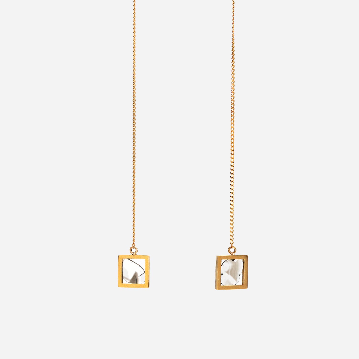 FRAME DIAMOND AMERICAN EARRINGS #3832