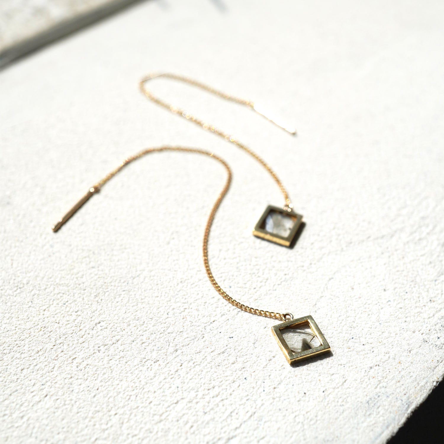 FRAME DIAMOND AMERICAN EARRINGS #3832