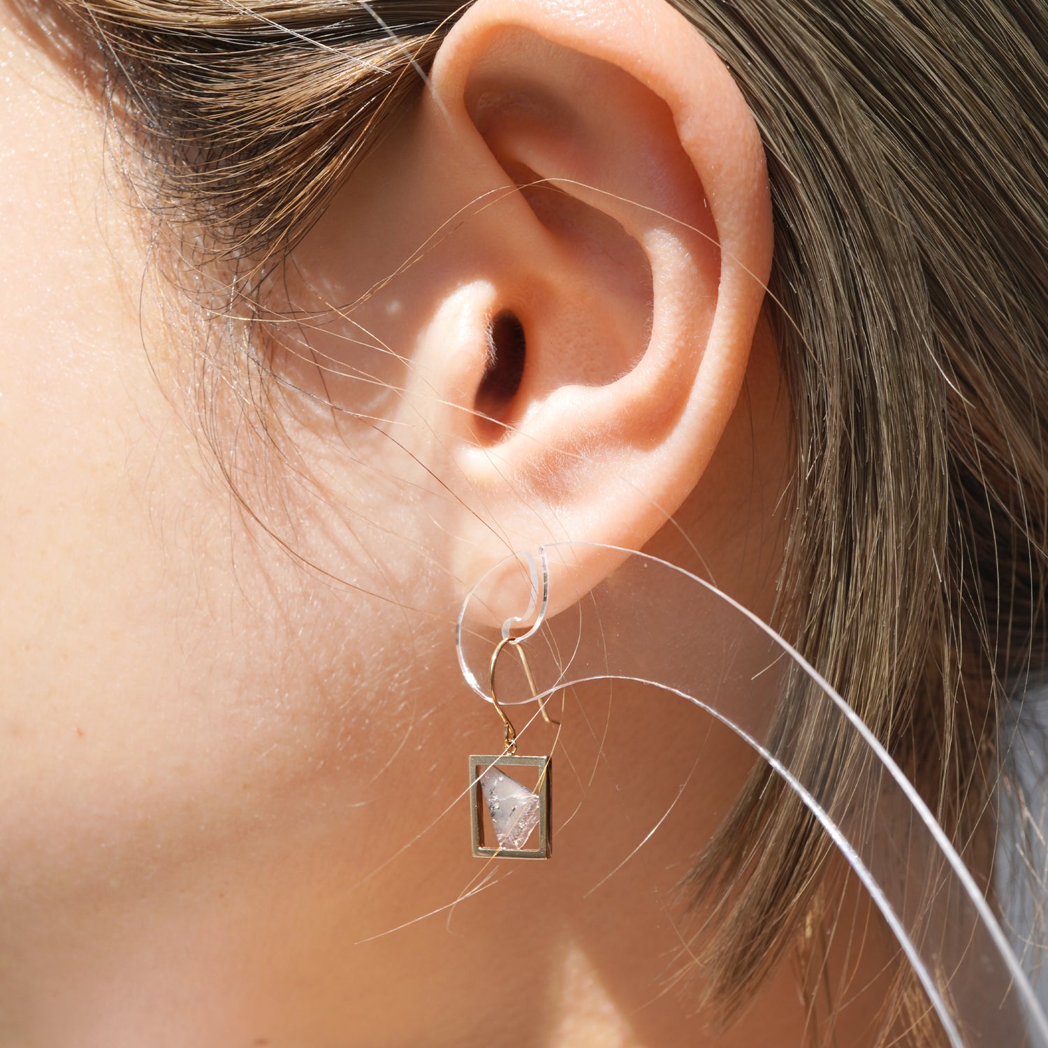 FRAME DIAMOND EARRING #3830