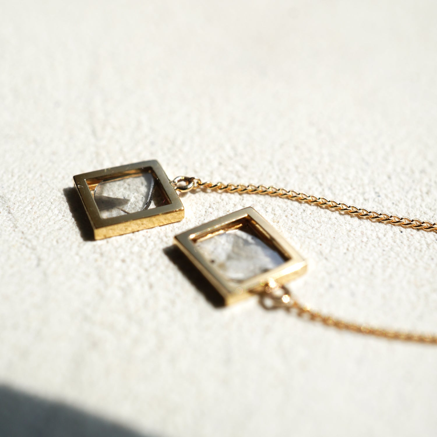 FRAME DIAMOND AMERICAN EARRINGS #3832