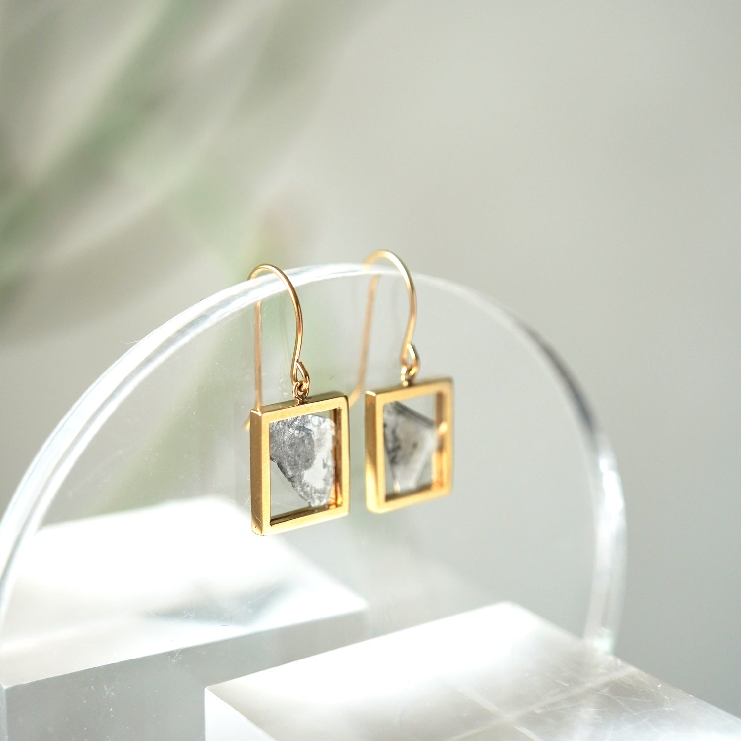 FRAME DIAMOND EARRING #3830