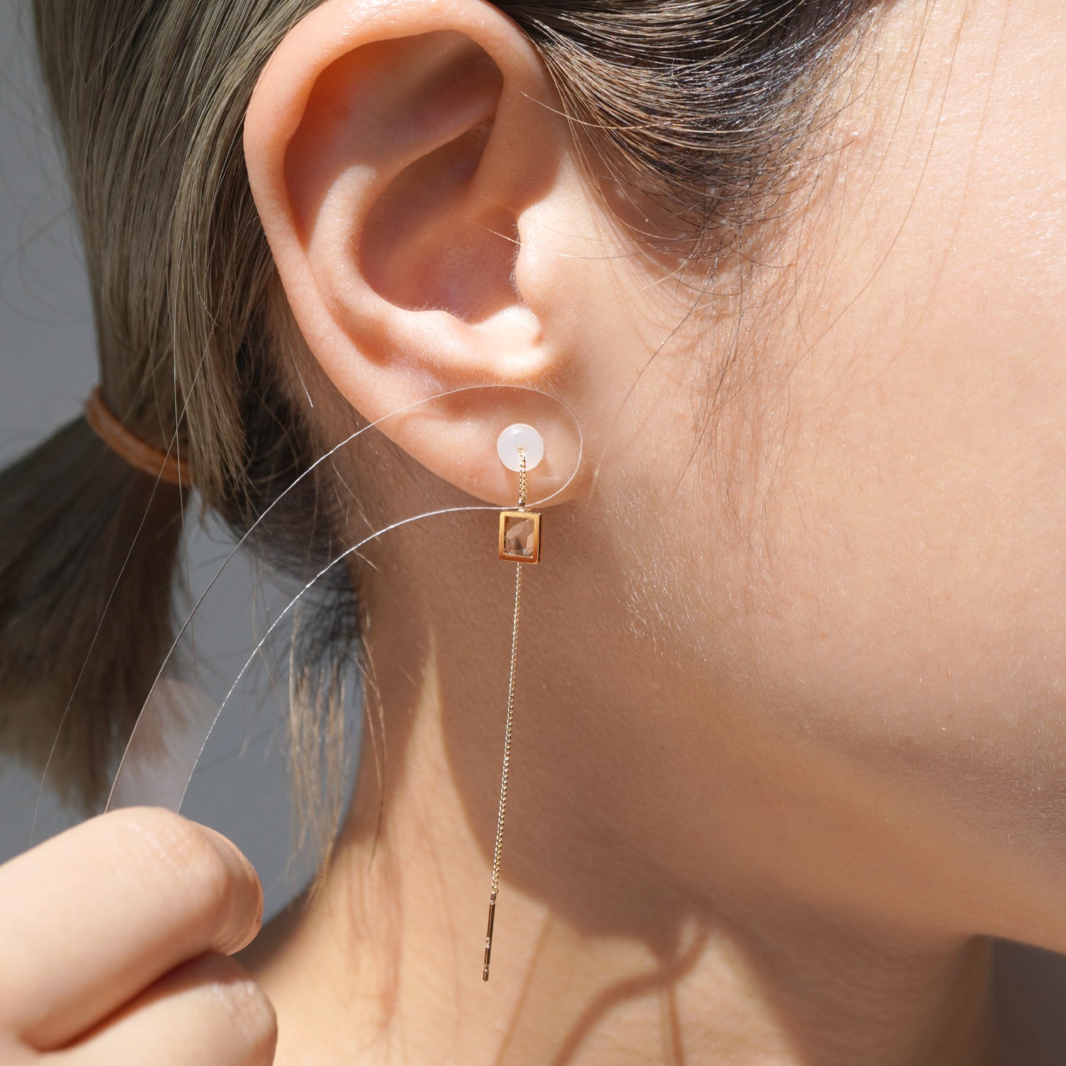 FRAME DIAMOND AMERICAN EARRINGS #3832