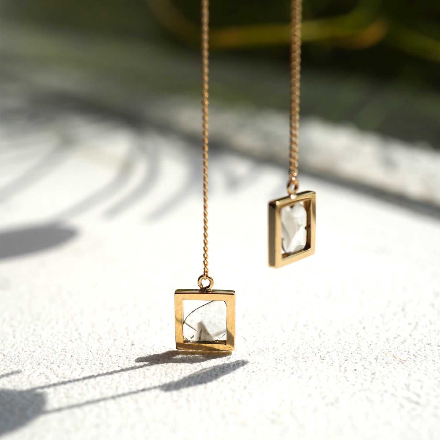 FRAME DIAMOND AMERICAN EARRINGS #3832