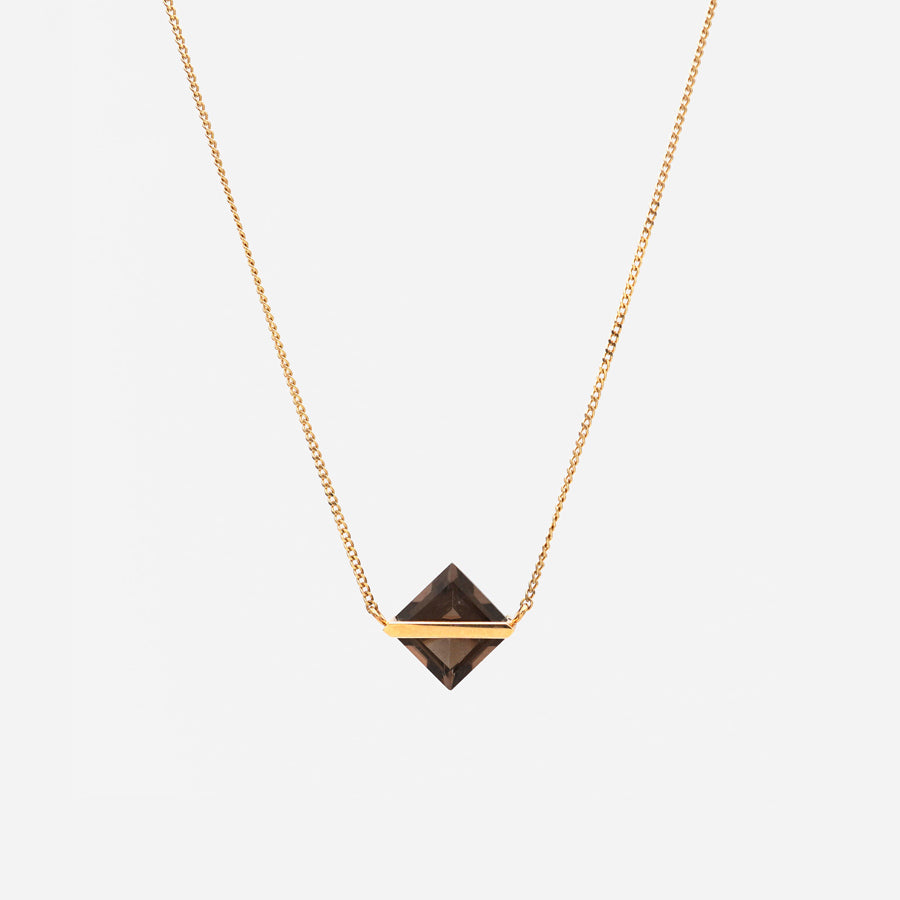 BAND NECKLACE SMOKY QUARTZ #4134